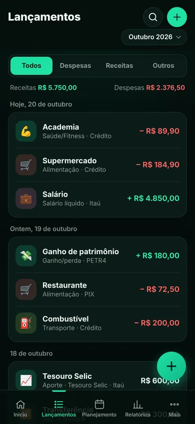 Tela do Alpende: Lançamentos